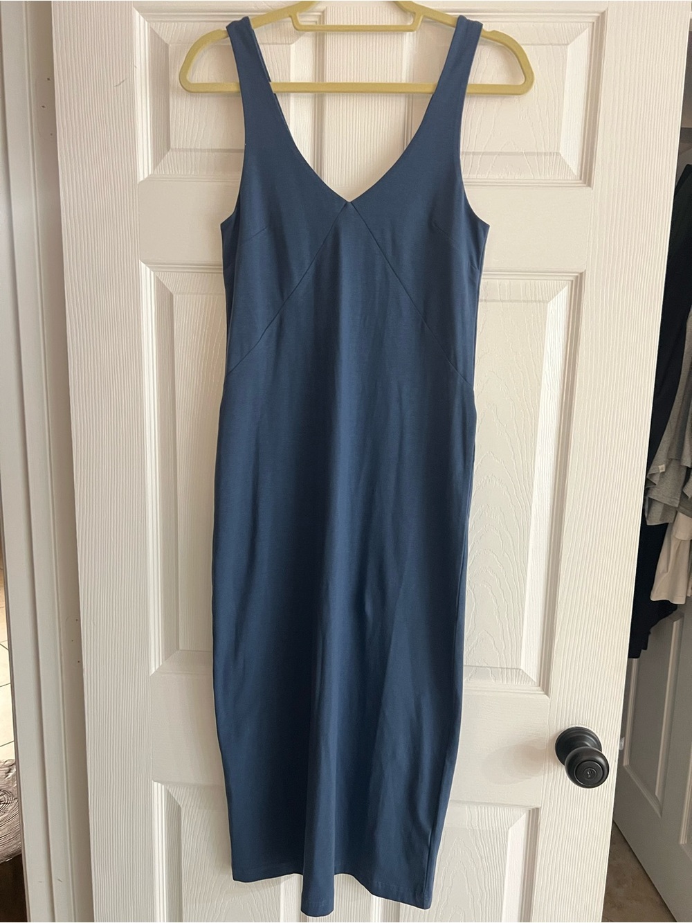 ‼️NWOT: Pact Organic Navy Blue V-Neck Maxi Tank Dress - S